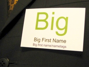 Good Design Name Badge and name tags from Big.first.name