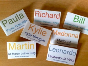 Good Design Example name badges