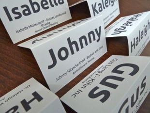 Place Name Card design template