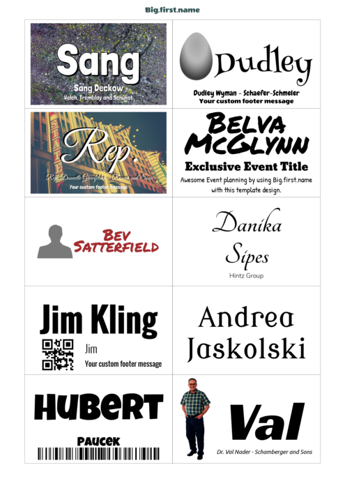 nametag name badge template for similar to Durable 1455/8004/8101/8102/8111/8117/8604/8610/8611
