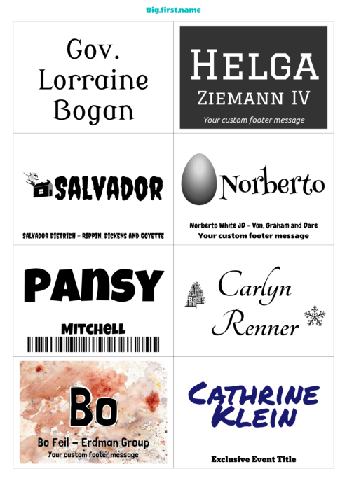 nametag name badge template for similar to Avery Zweckform 3660