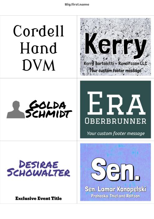 nametag name badge template for EziTag systems INS10585