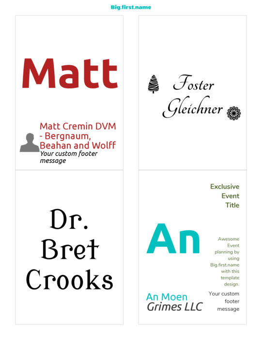 nametag name badge template for similar to Avery 5168