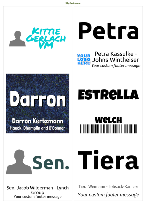 nametag name badge template for similar to Avery J8166