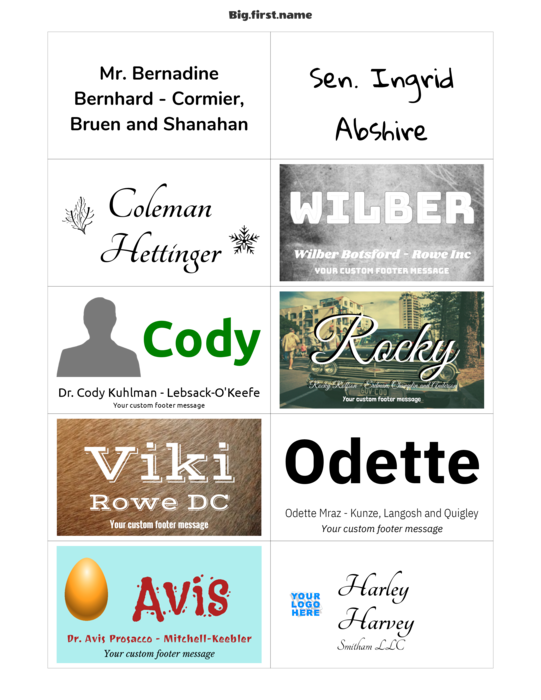 nametag name badge template for similar to Avery 5371/5871/8371/8871/8877/27871