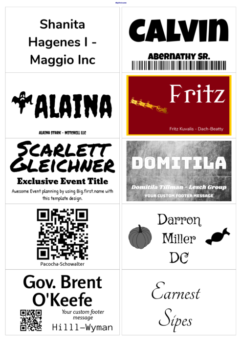 nametag name badge template for similar to Avery J8173
