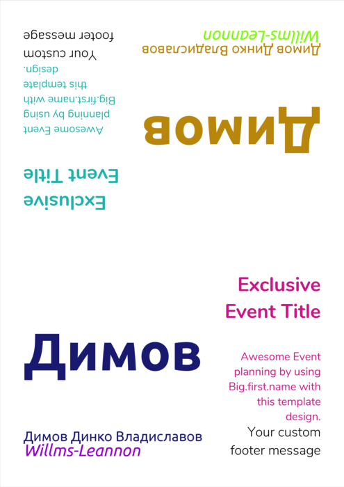 шаблон за баджове с имена за A4 Единично сгъване Обикновена хартия Портрет Compatible Template