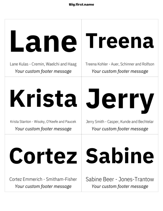 design jmenovky Original černá