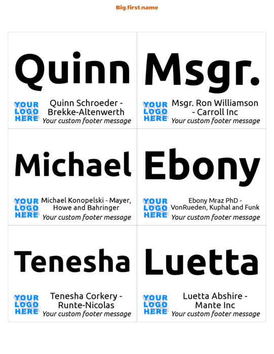 design jmenovky Malé logo