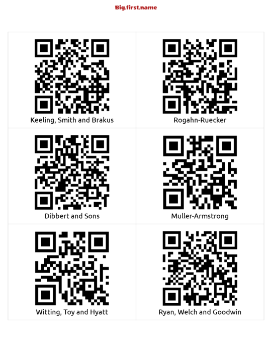 design jmenovky Štítek s QR kódem