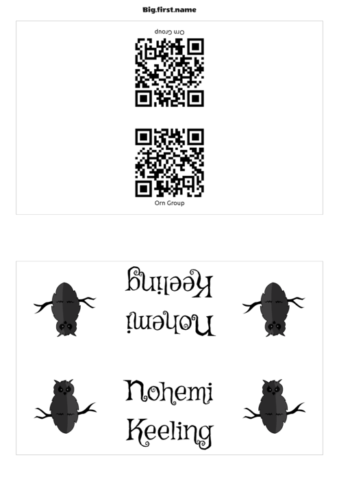 šablona jmenovky pro Stolní kartičky Sigel DP049 Compatible Template