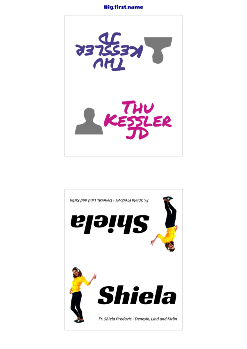 šablona jmenovky pro Stolní kartičky Sigel DP047 Compatible Template