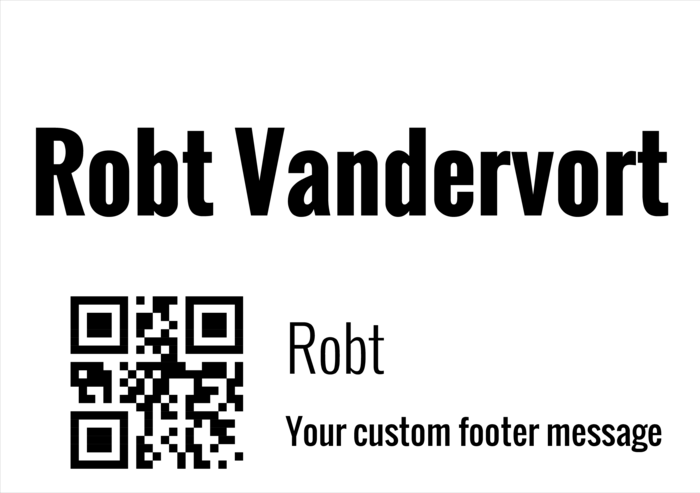 šablona jmenovky na šířku pro Velikost A5 Compatible Template