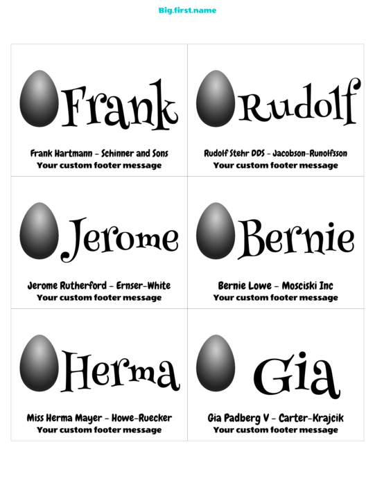 navneskiltdesign Påskeægsjagt