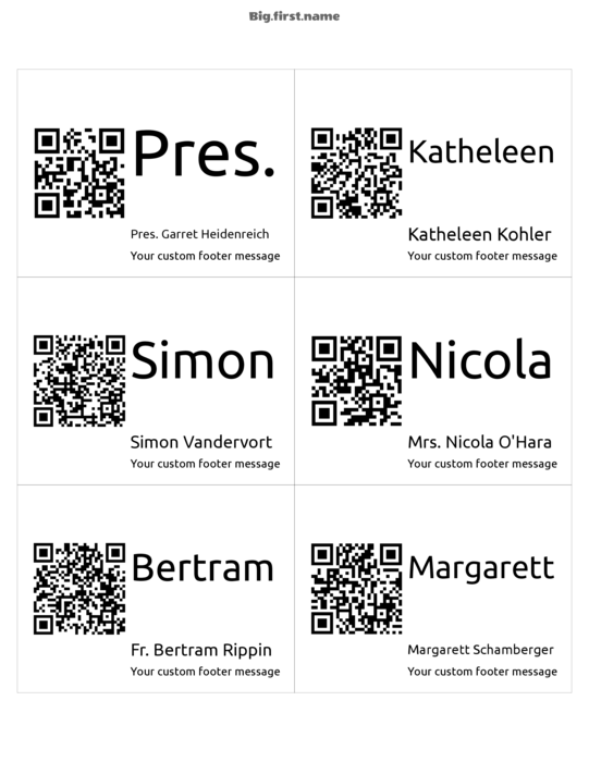 navneskiltdesign Stor QR-kode