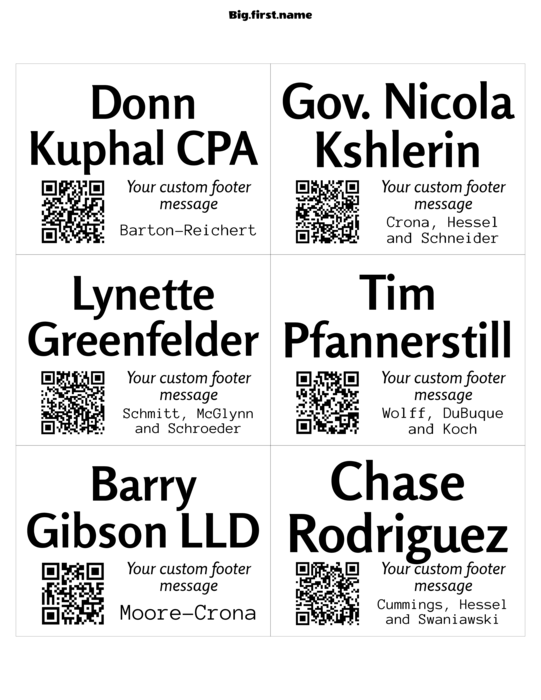 navneskiltdesign Lille QR-kode