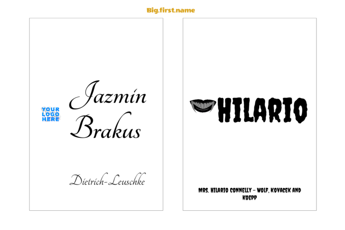 navneskilt-skabelon i landskabsformat til Very 5141, 5140, 5143 navneskilte Compatible Template
