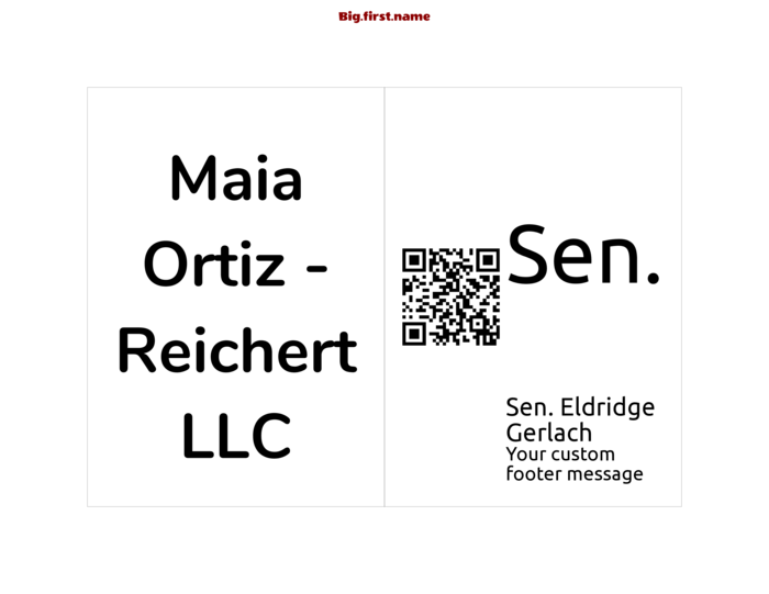 navneskilt-skabelon i landskabsformat til 4-1, 4" x 6" Agenda-papir navneskilt-indlæg NS2VWB Compatible Template
