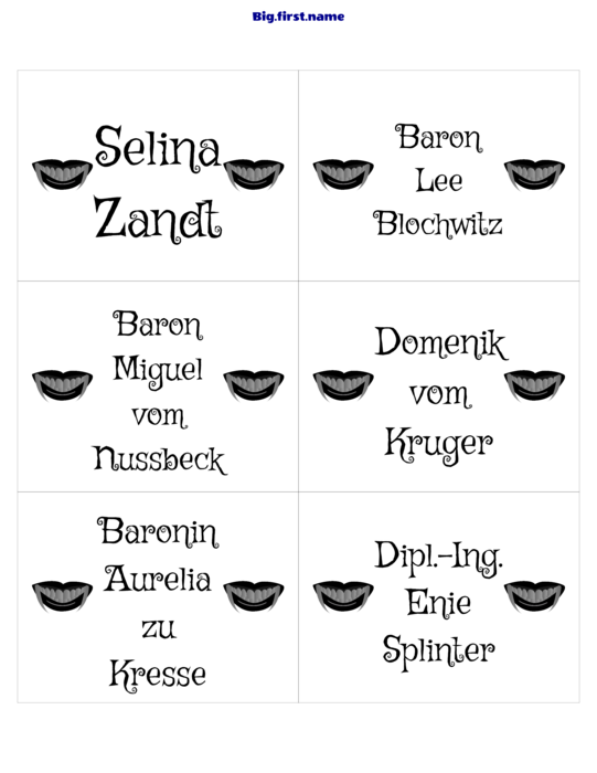 Namensschild-Design Halloween-Tischkärtchen