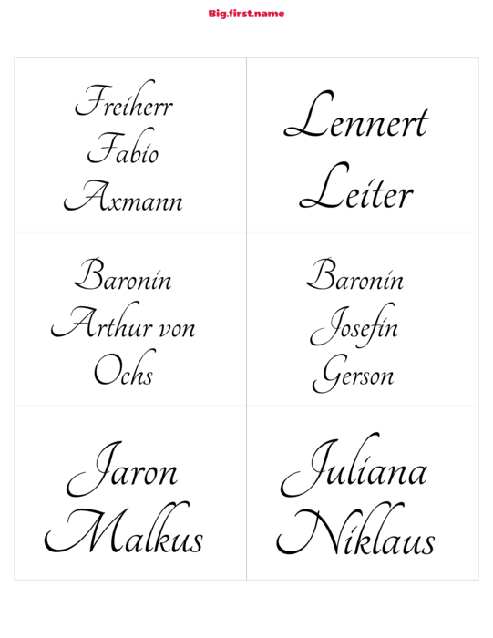 Namensschild-Design Klassischer Vollständiger Name
