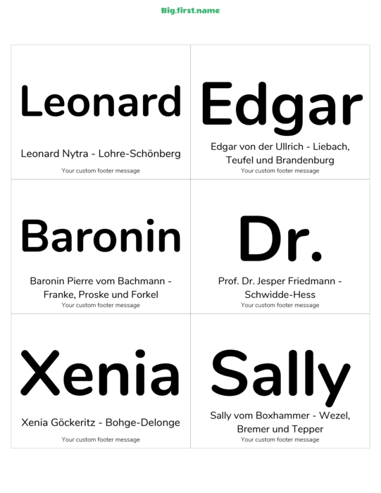 Namensschild-Design Freundliches Schwarz