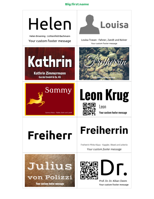 Namensschild-Vorlage für Very 74552 Namensschild-Einlagen Compatible Template