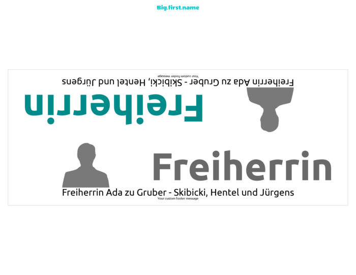Namensschild-Vorlage für LETTER Dreifach gefaltet, unliniertes Papier (Querformat) Compatible Template