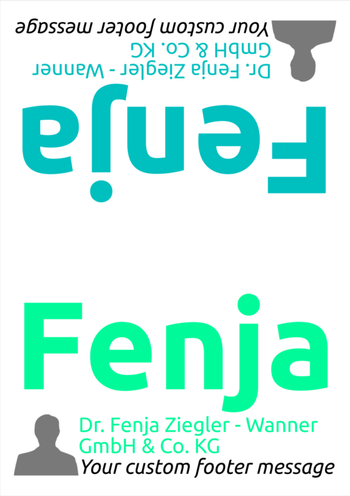Namensschild-Vorlage für A4 Einfach gefaltet, unliniertes Papier, Hochformat Compatible Template