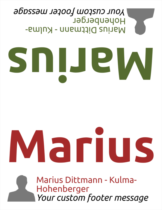 Namensschild-Vorlage für LETTER Einfach gefaltet, unliniertes Papier, Hochformat Compatible Template