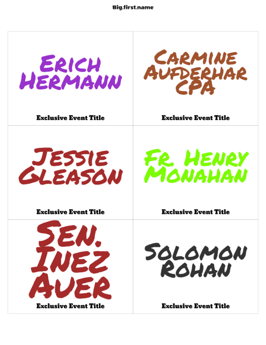 disenyo ng nametag name badge Colour Texta