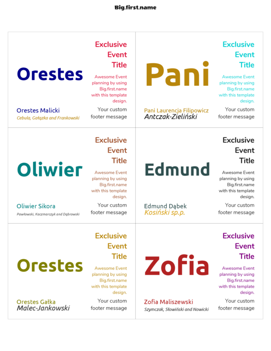wzór identyfikatora Wszystko Plus