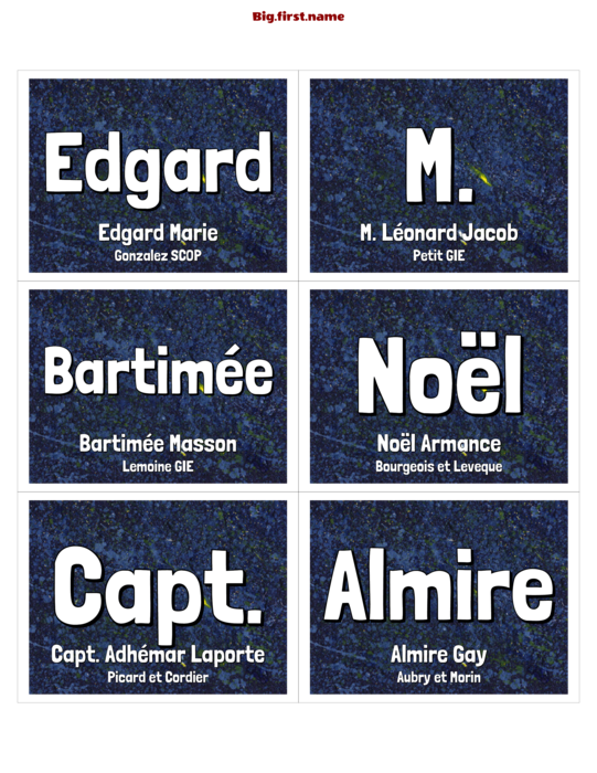 design de badge nominatif Badge Coloré