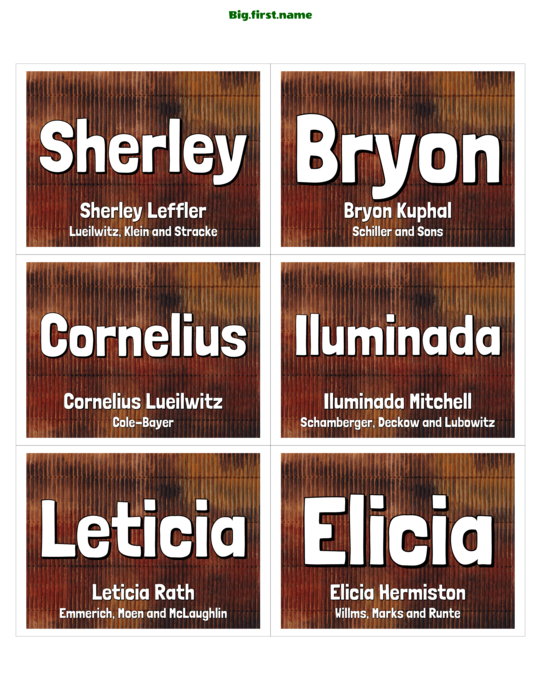 disenyo ng nametag name badge Makulay na Name Badge