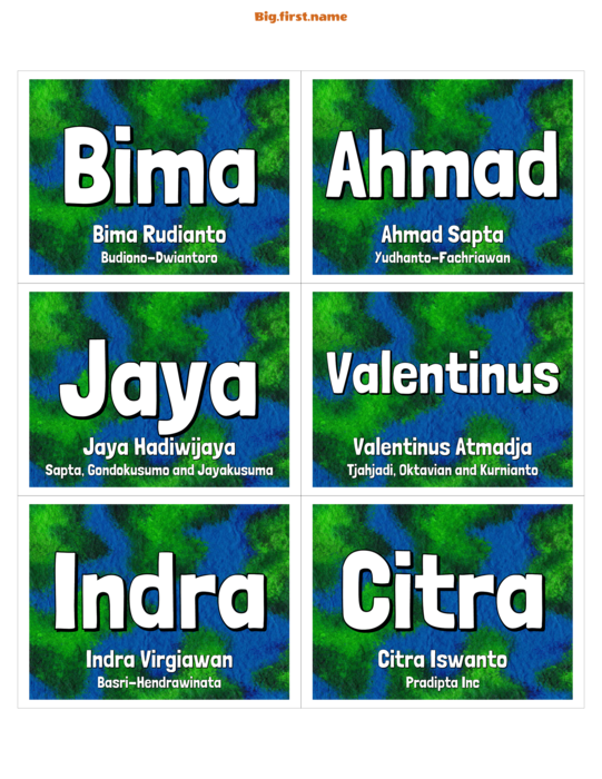 desain nametag name badge Name Badge Warna-Warni