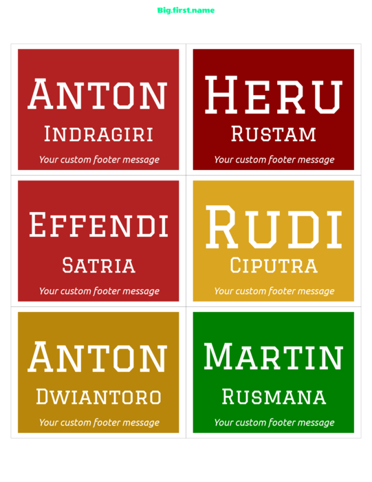 desain nametag name badge Reuni Kampus