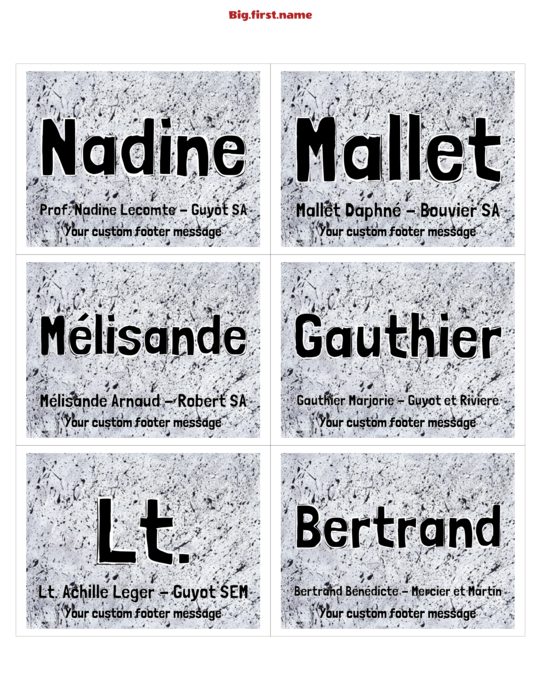 design de badge nominatif Réunion Décontractée