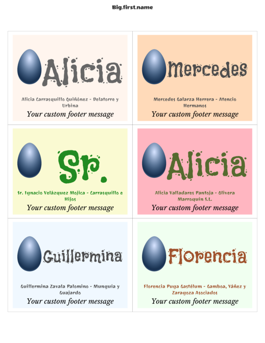 diseño de gafete con nombre Celebración de Pascua Feliz
