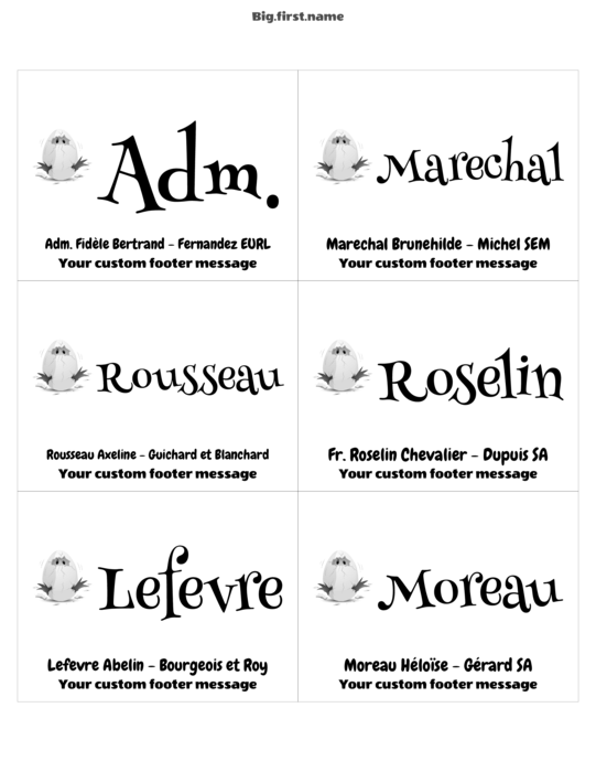 design de badge nominatif Chasse aux Œufs de Pâques