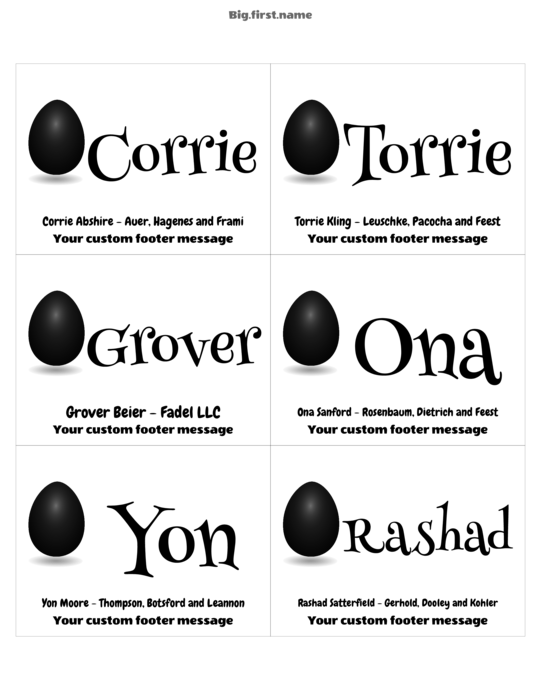 navneskiltdesign Påskeægsjagt