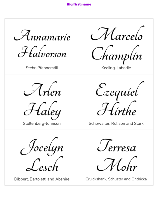 design jmenovky Klasická černá