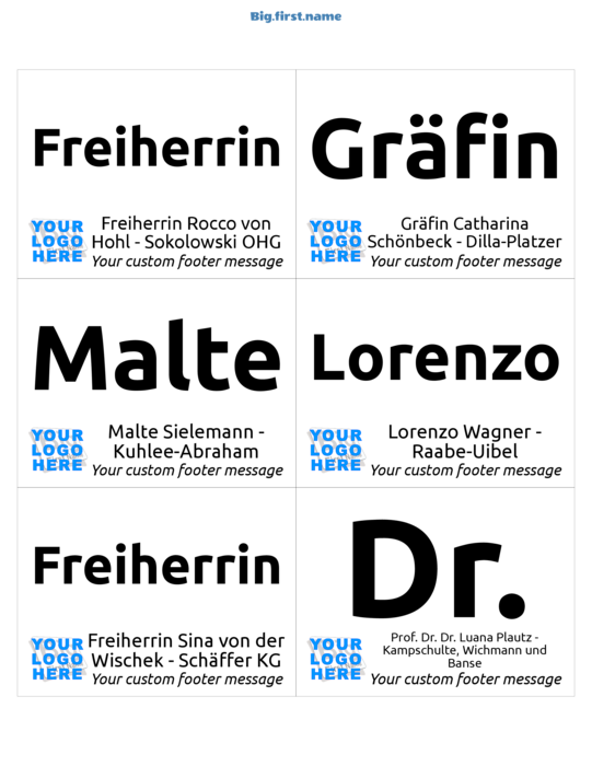 Namensschild-Design Kleines Logo