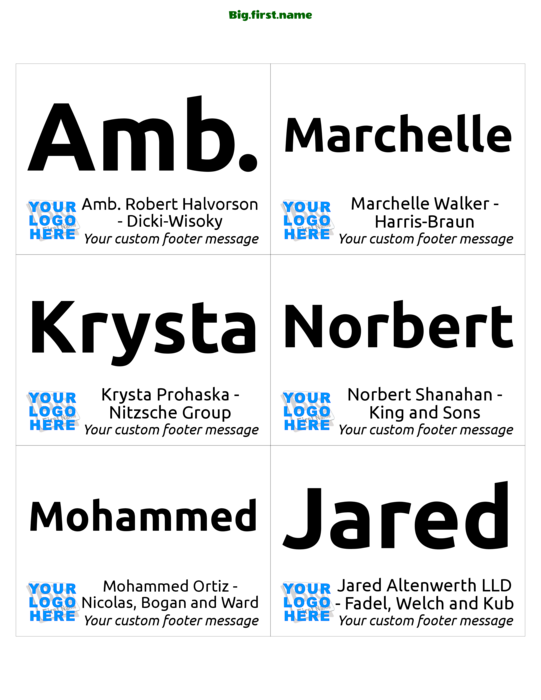 wzór identyfikatora Małe Logo