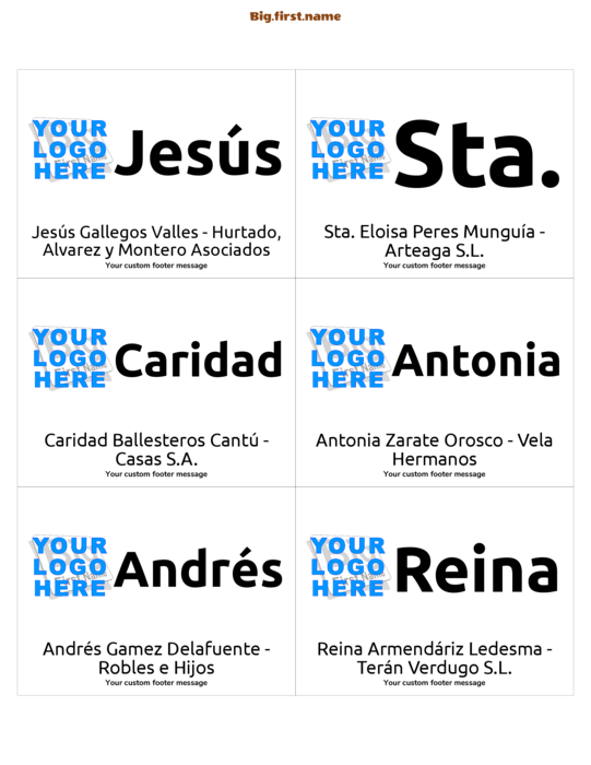 diseño de gafete con nombre Gran Logo