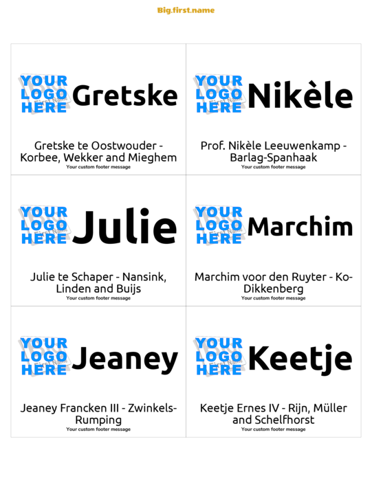 naambadge naamsticker ontwerp Groot Logo