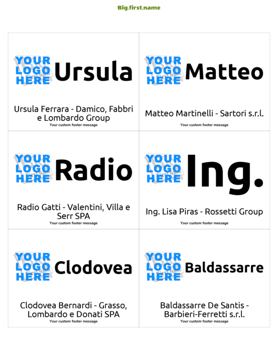 design de crachá Logo Grande