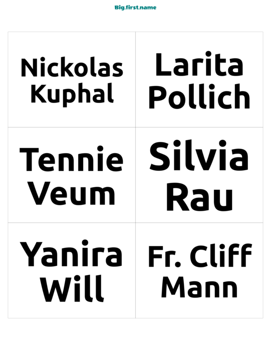 navneskiltdesign Fuldt Navn Sort