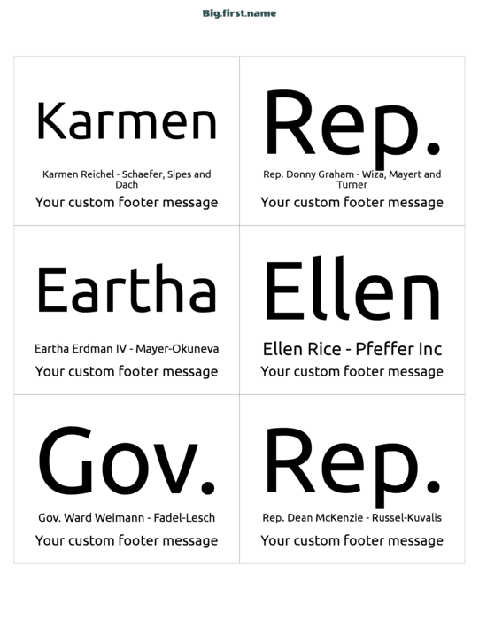 design jmenovky Snadný tisk