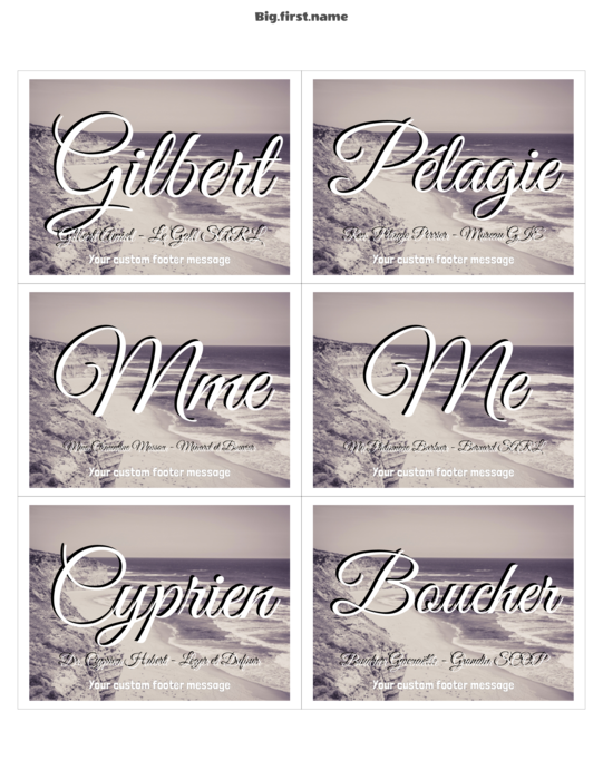 design de badge nominatif Bande d'Invités