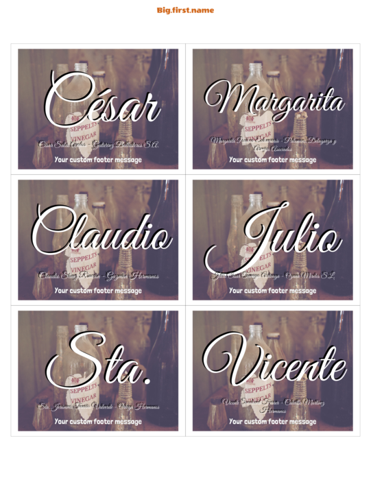 diseño de gafete con nombre Grupo de Invitados