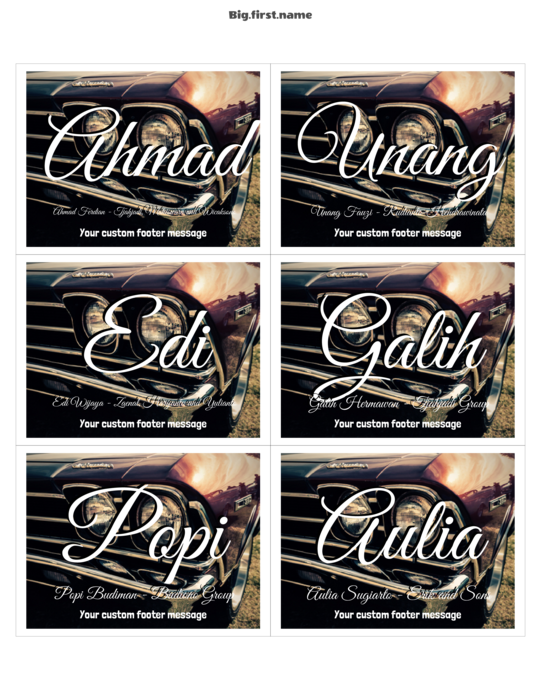 desain nametag name badge Kumpulan Tamu